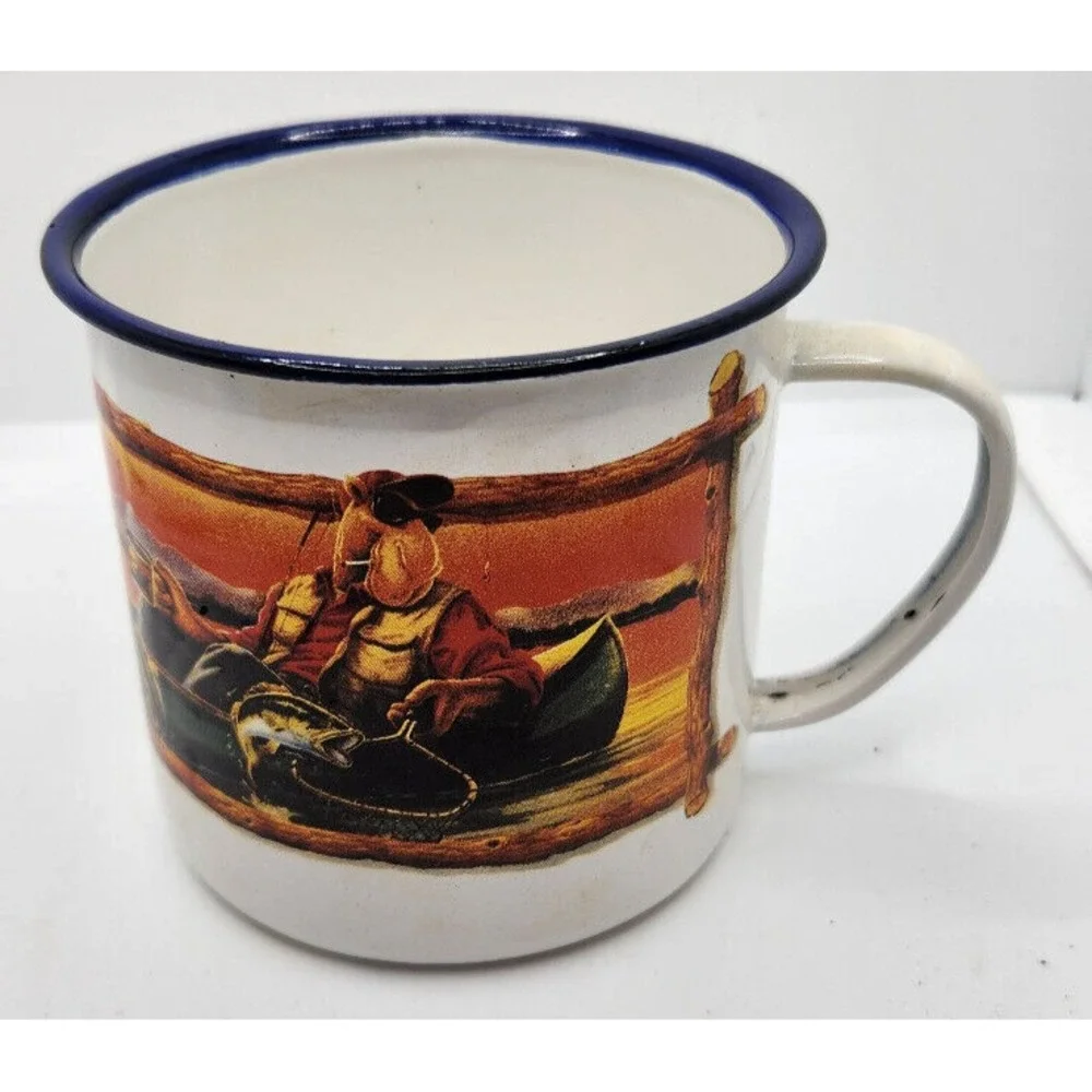 Vintage Camel Tin Cup Joe's Fish and Game Club Joe‎ Camel Tobacco 1993